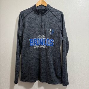 Badger Sport - Gray & Black Lady Broncos Basketball Pullover - Size XL